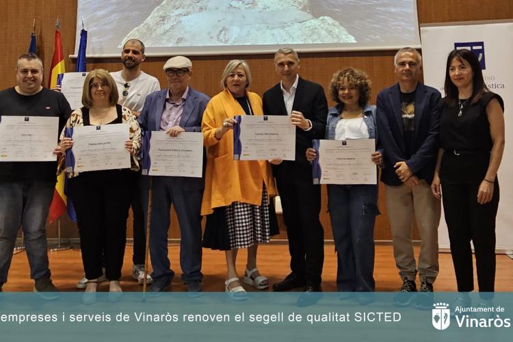 18 empresas y servicios de Vinaròs renuevan el sello de calidad SICTED