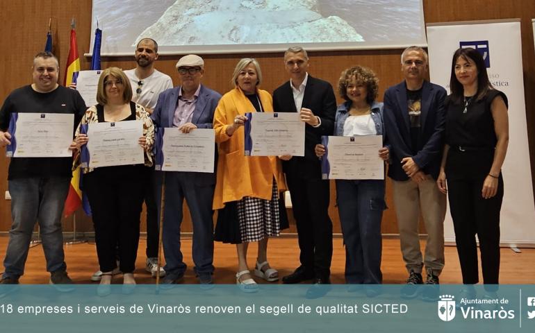 18 empresas y servicios de Vinaròs renuevan el sello de calidad SICTED