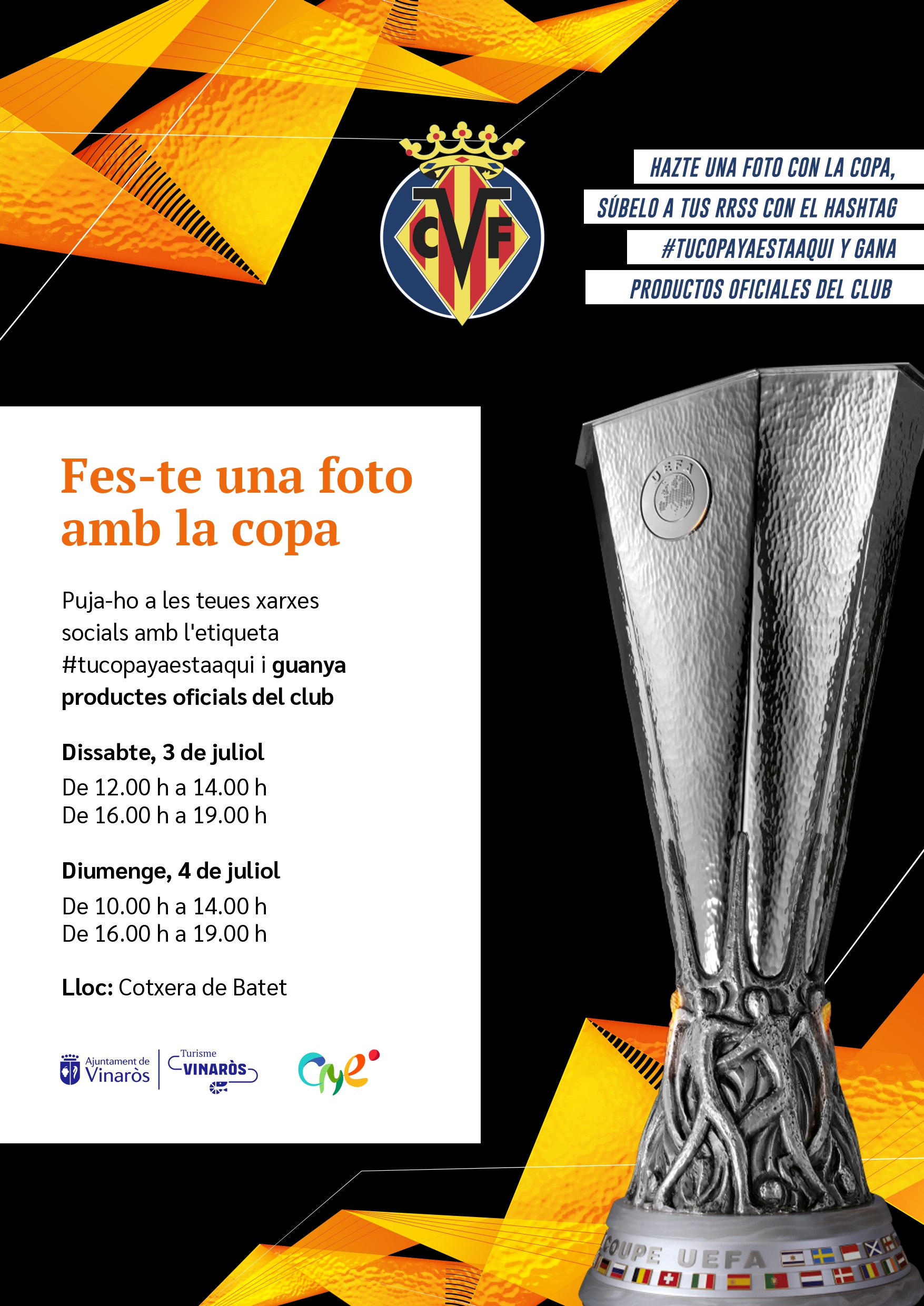 Vilarreal copa de la UEFA en Vinaròs - Cochera de Batet