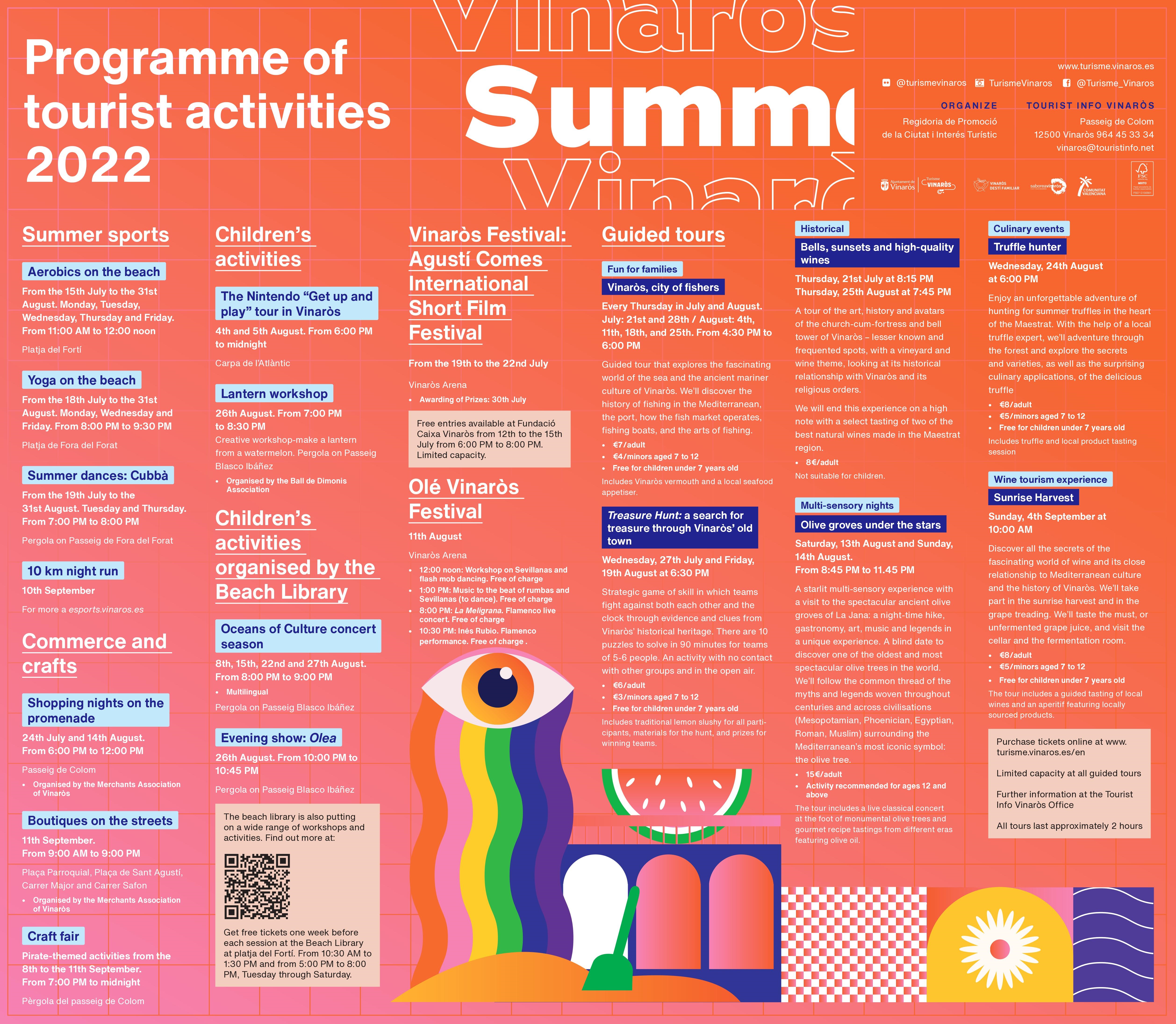 Programme d'activités d'été 2022