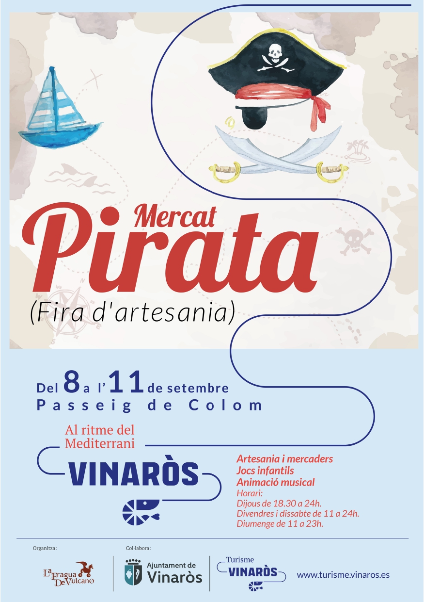 Mercado Pirata (Feria de Artesanía) del 8 al 11 de septiembre