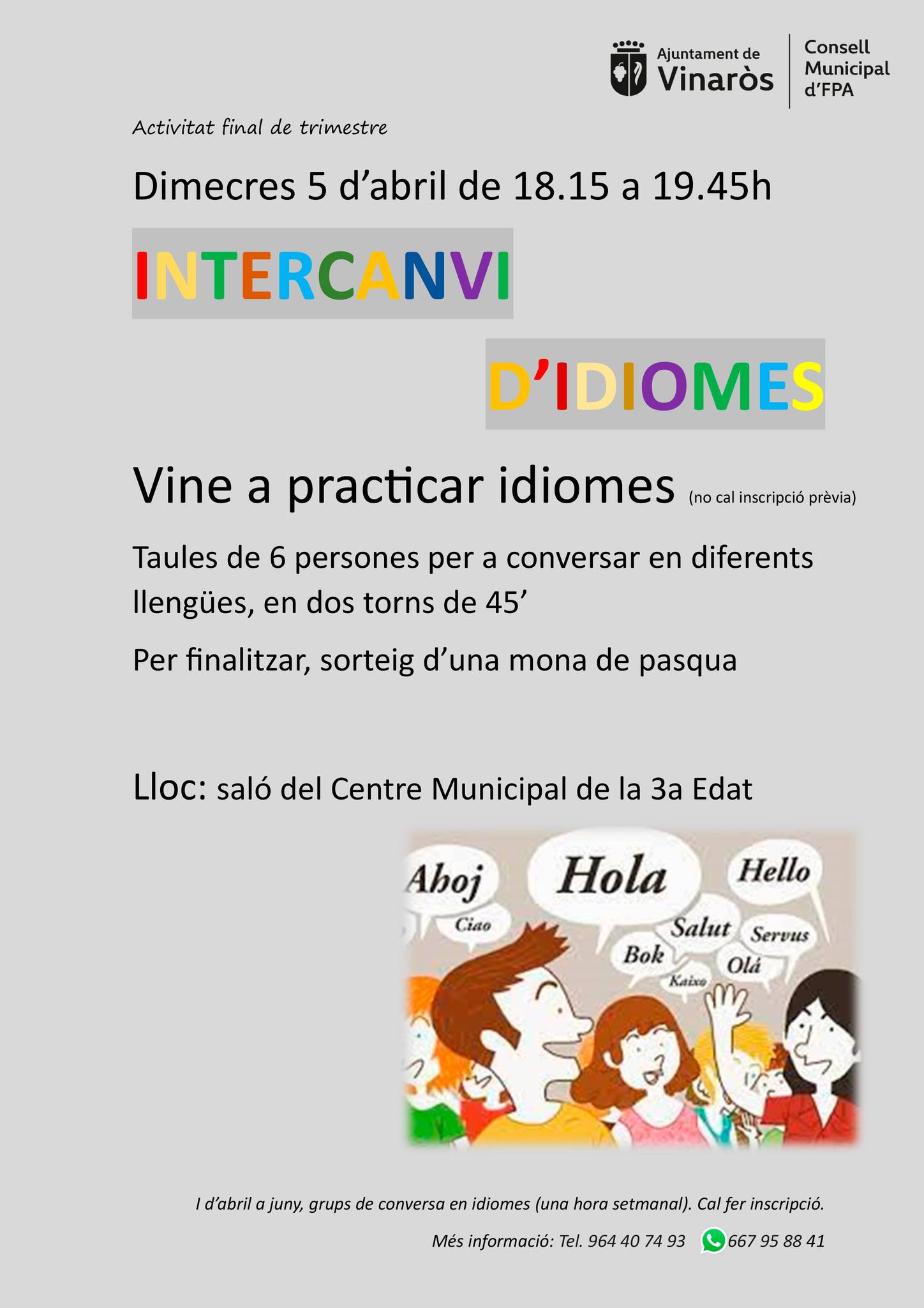 Jornada de intercambio de idiomas a Vinaròs