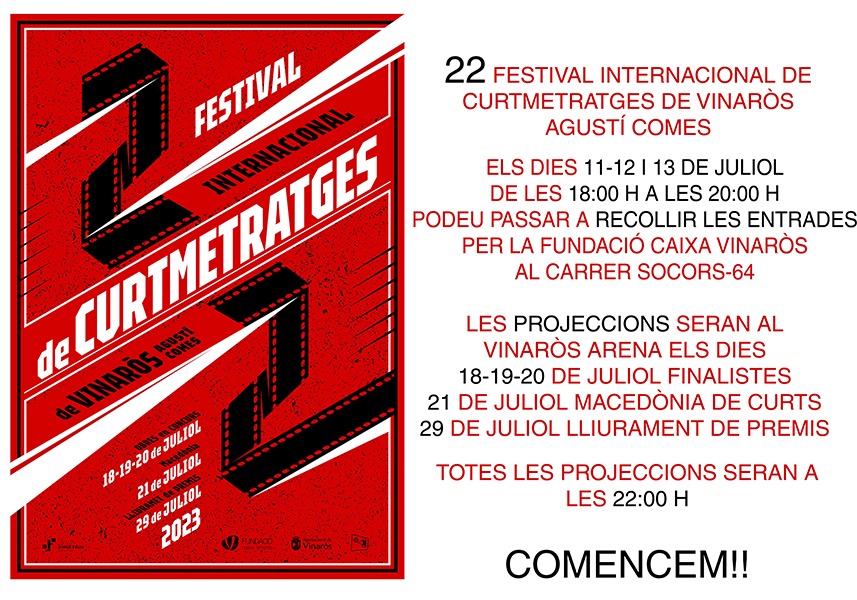 XXII FESTIVAL INTERNACIONAL DE CURTMETRATGES DE VINARÒS AGUSTÍ COMES 2023