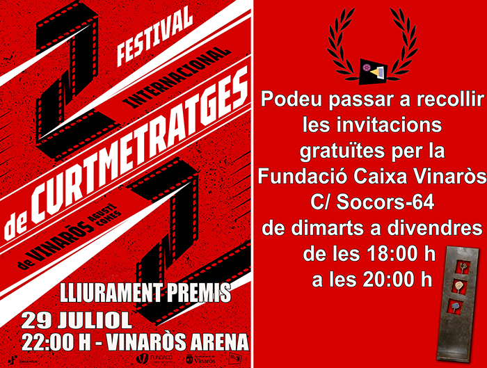 XXII FESTIVAL INTERNACIONAL DE CURTMETRATGES DE VINARÒS AGUSTÍ COMES 2023 - Entrega de premios