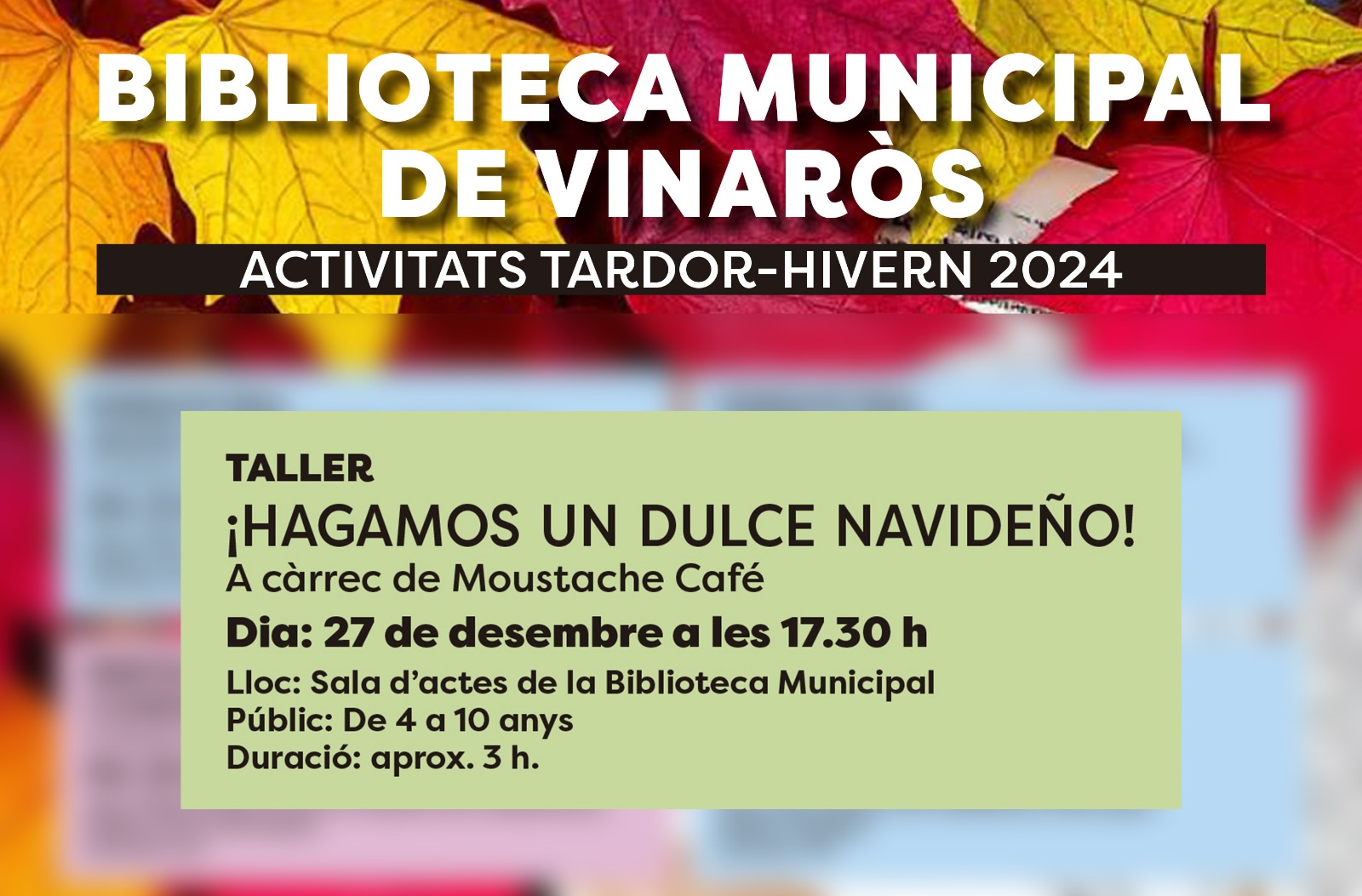 TALLER ¡Hagamos un dulce navideño! Vinaròs 2024