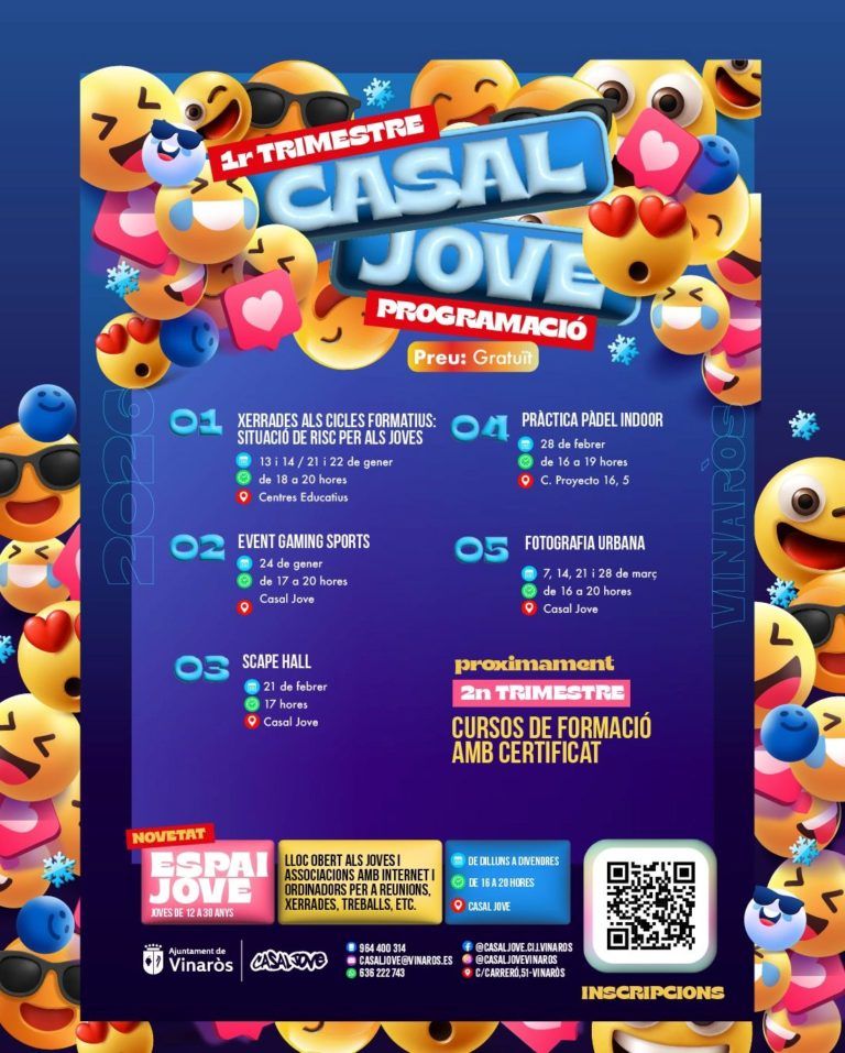 Actividades 1er trimestre Casal Jove Vinaròs 2026