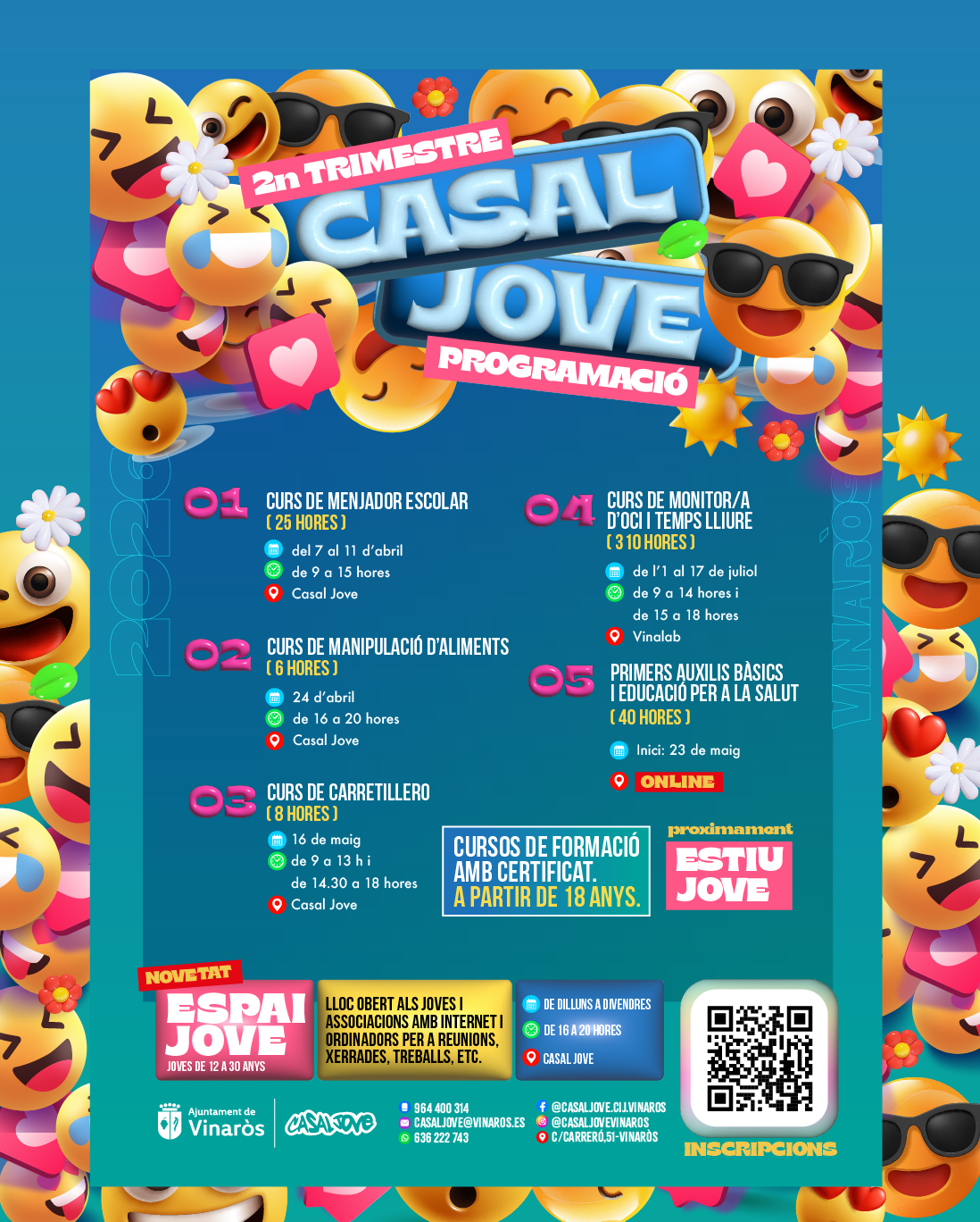 Activitats 2º trimestre Casal Jove Vinaròs 2026