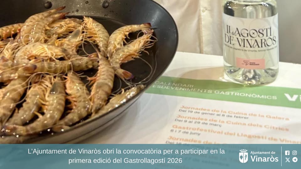  El Ayuntamiento de Vinaròs abre la convocatoria para participar en la primera edición del "Gastrollagostí" Vinaròs 2026 