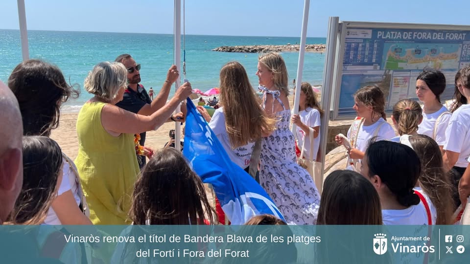 Vinaròs renueva el título de Bandera Azul de las playas del Fortí y Fora del Forat Vinaròs 2026