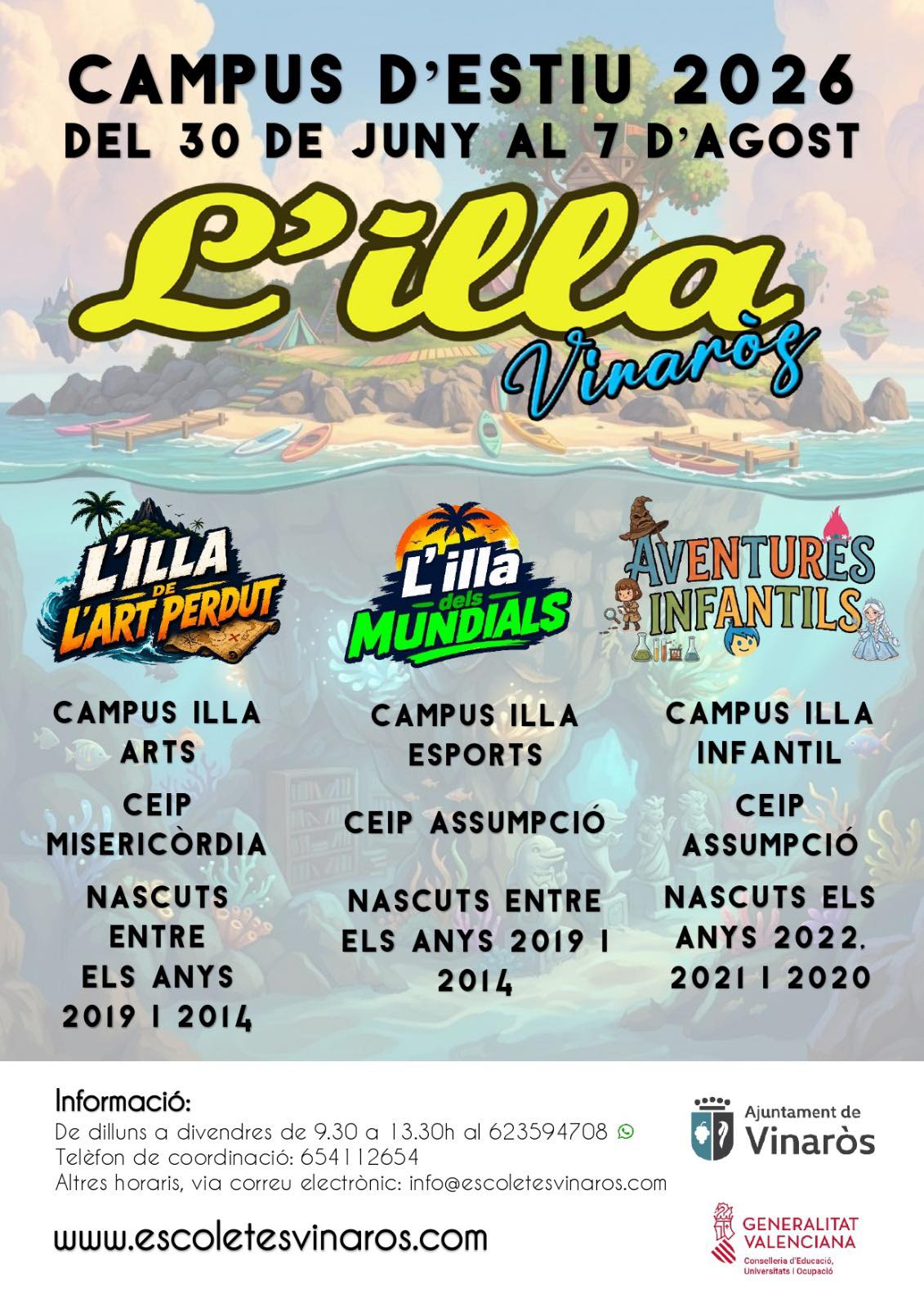 Inscripción Campus de Verano L’Illa Vinaròs 2026