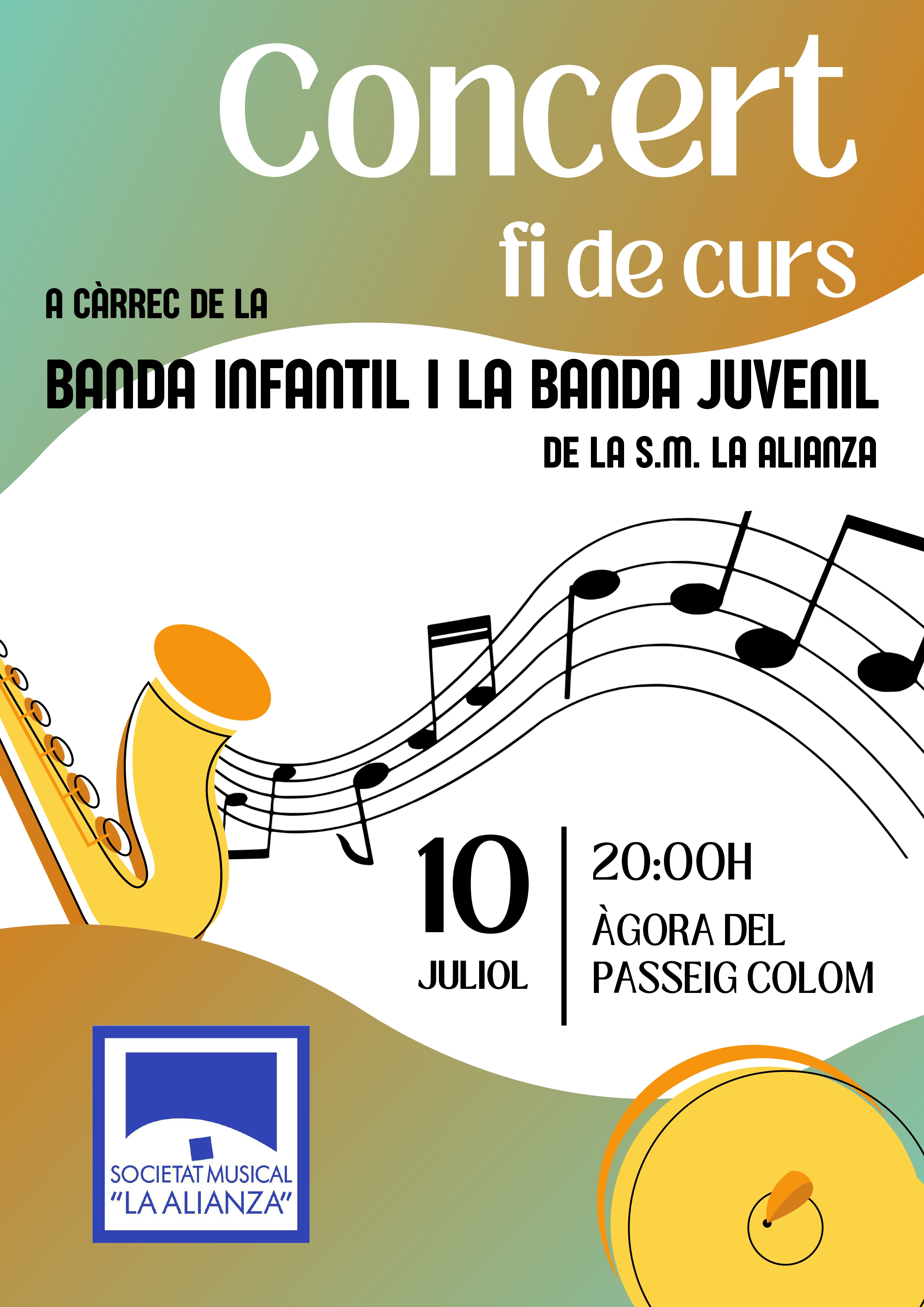 Concierto fin de  Curso Bandas Infantil i Juvenil de la Societat Musical La Alianza Vinaròs 2026