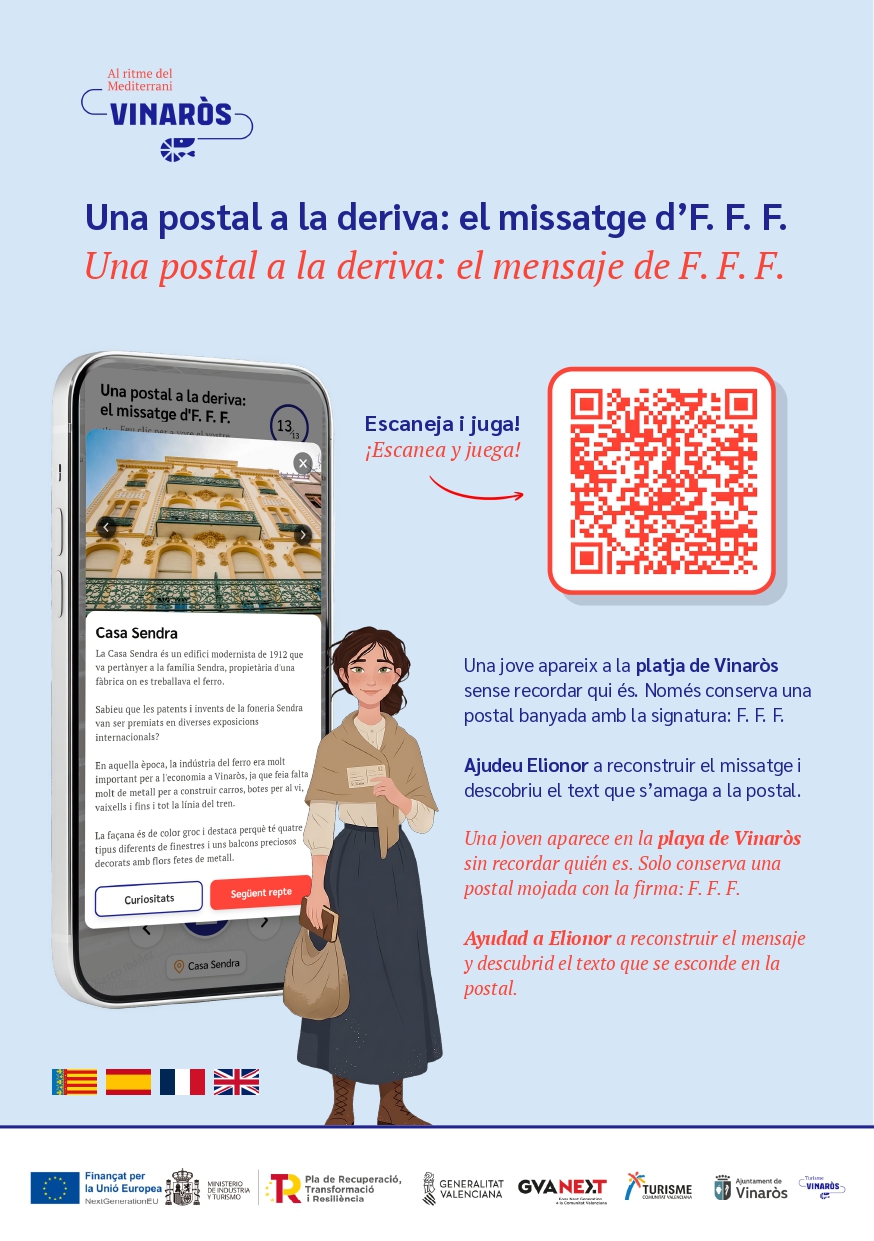 Juego de Gamificación Vinaròs - Una postal a la deriva: el mensaje de F.F.F.