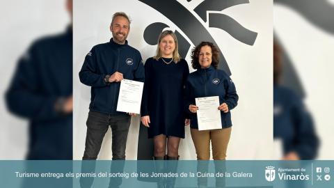 Turismo entrega los premios del sorteo de las Jornadas de la Cocina de la Galera Vinaròs 2026