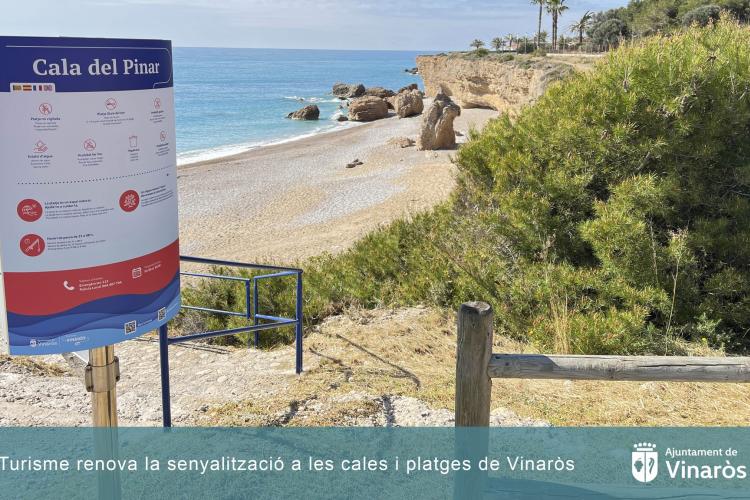 señalización a las calas y playas de Vinaròs