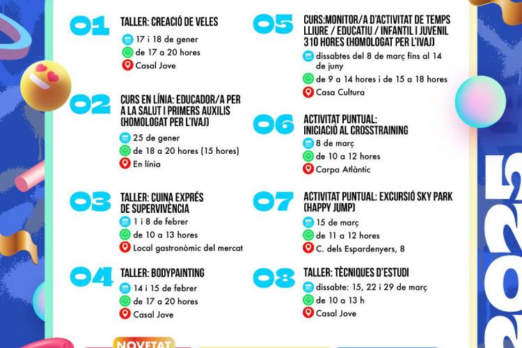 Juventud presenta la nueva programación del Casal Jove