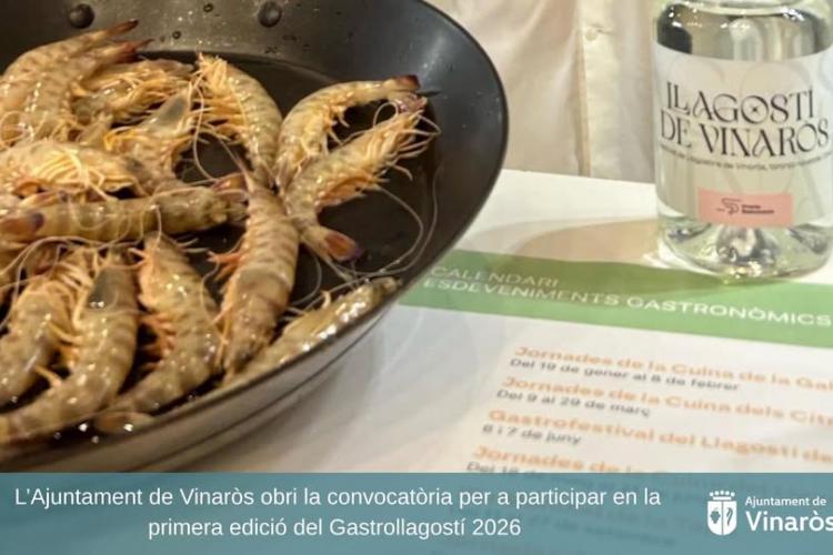  El Ayuntamiento de Vinaròs abre la convocatoria para participar en la primera edición del "Gastrollagostí" Vinaròs 2026 