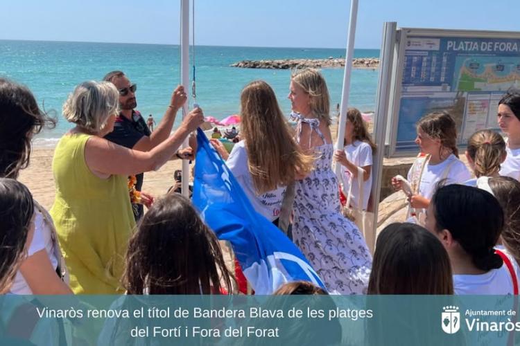 Vinaròs renueva el título de Bandera Azul de las playas del Fortí y Fora del Forat Vinaròs 2026