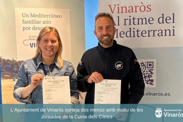 L’Ajuntament de Vinaròs sorteja dos menús amb motiu de les Jornades de la Cuina dels Cítrics Vinaròs 2026