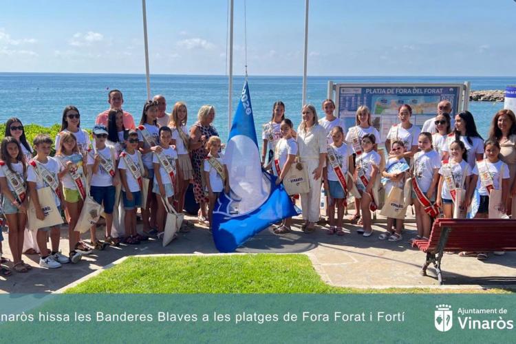 Vinaròs iza las Banderas Azules 2026 en las playas de Fora del Forat y Fortí