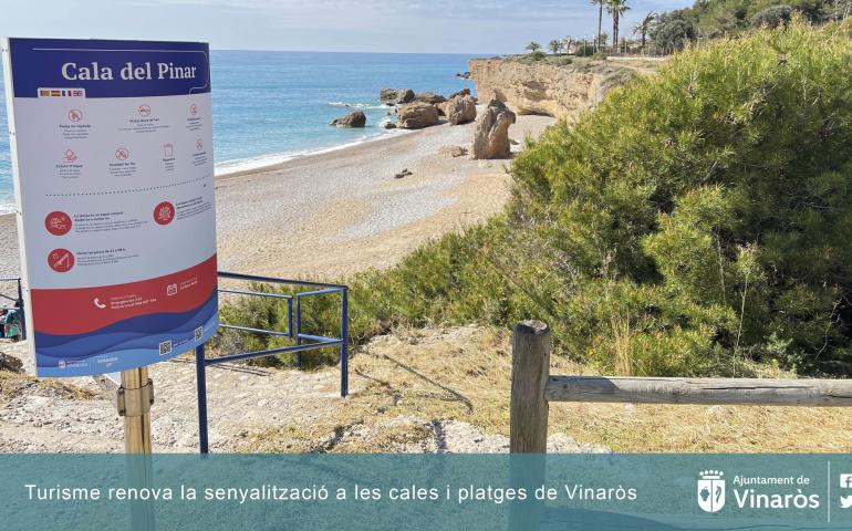 señalización a las calas y playas de Vinaròs