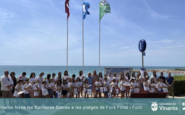 Vinaròs hissa les Banderes Blaves a les platges de Fora Forat i Fortí