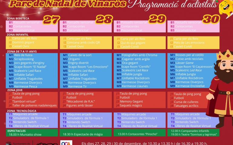 La Concejalía de Familia, Infancia y Juventud de Vinaròs presenta el Parc de Nadal 2024