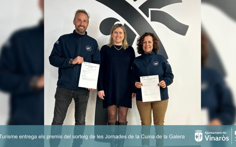 Turismo entrega los premios del sorteo de las Jornadas de la Cocina de la Galera Vinaròs 2026
