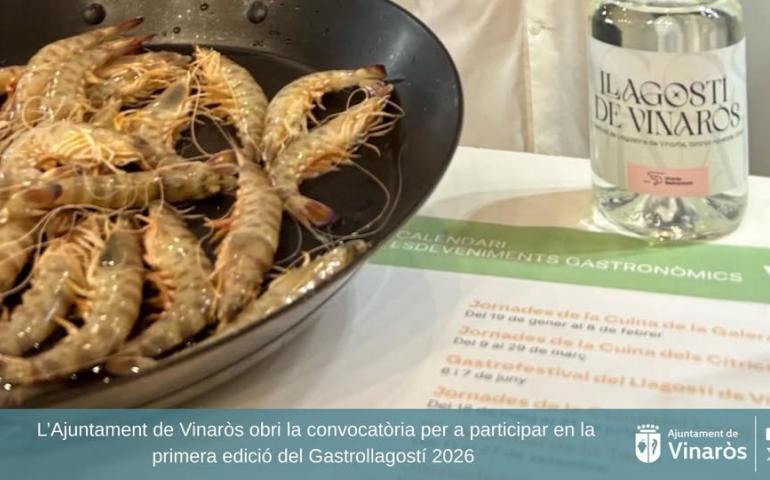  El Ayuntamiento de Vinaròs abre la convocatoria para participar en la primera edición del "Gastrollagostí" Vinaròs 2026 