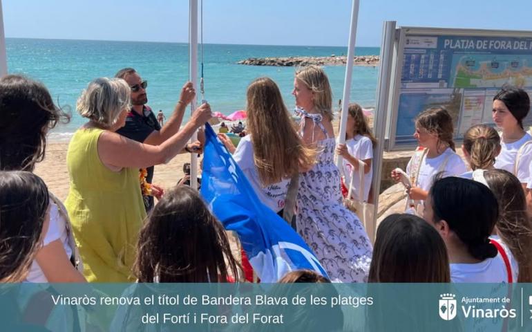 Vinaròs renueva el título de Bandera Azul de las playas del Fortí y Fora del Forat Vinaròs 2026